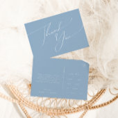 Whimsical Script | Dusty Blue Wedding Hartelijk da Briefkaart