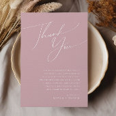 Whimsical Script | Dusty Roos 5"x7" - Hartelijk da
