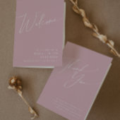 Whimsical Script | Dusty Roos Folded Wedding Programma
