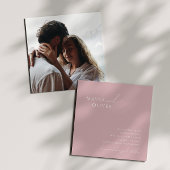 Whimsical Script | Dusty Roos Photo Square Weddens Kaart