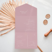 Whimsical Script | Dusty Roos Seal and Send All In One Uitnodiging