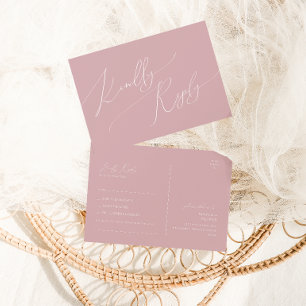 Whimsical Script   Dusty Roos Song Request RSVP Briefkaart