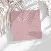 Whimsical Script | Dusty Roos Square Weddenschap Kaart