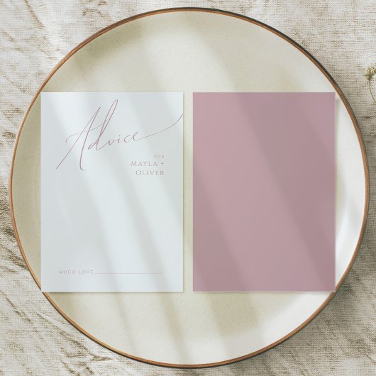 Whimsical Script | Dusty Roos Wedding Advieskaart