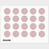 Whimsical Script | Dusty Roos Wedding Ronde Sticker (Vel)