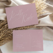 Whimsical Script | Dusty Roos Wedding RSVP Briefkaart