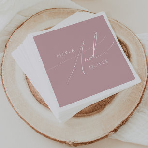 Whimsical Script   Dusty Roos Wedding Servet