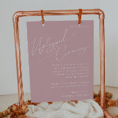 Whimsical Script | Dusty Rose Unplugged Ceremony Poster