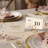 Whimsical Script Elegante Trouwtafelstoelen Plaatskaartje