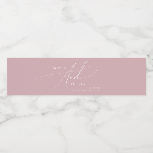 Whimsical Script | Etiket voor Roos in puin (Enkel label)