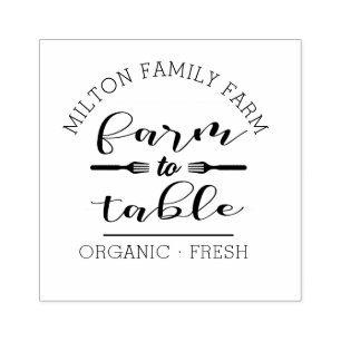 Whimsical script famhouse productstempel rubberstempel