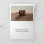 Whimsical Script Foto Moderne Kerstmis Feestdagen Kaart (Binnen)