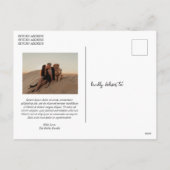 Whimsical Script Foto Moderne Kerstmis Feestdagenkaart (Achterkant)