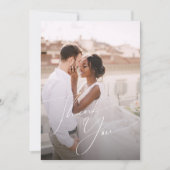 Whimsical Script | Foto Sage Green Flat Bedankkaart (Voorkant)