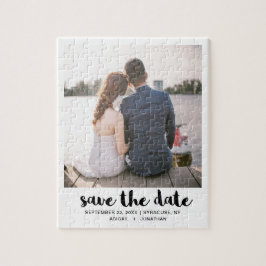 Whimsical Script Foto Sla de datum zwart op Legpuzzel