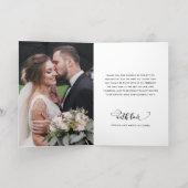 Whimsical Script Full Photo Weddenschap Hartelijk  Folie Wenskaart (Binnenlaag)