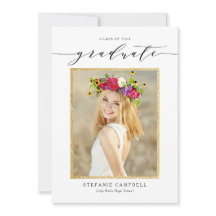 Whimsical Script Glitter Class of 2025 Afstuderen