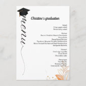 Whimsical script Graduation party diner menu (Voorkant)
