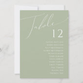 Whimsical Script | Grafiek groen tabelnummer (Voorkant)
