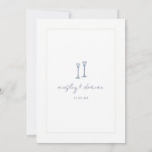 Whimsical Script juicht voor altijd bruiloft doodl Kaart (Achterkant)