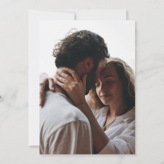 Whimsical Script Just Love Photo Wedding Kaart (Achterkant)