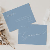 Whimsical Script | Kaart blauw Groomsman-voorstel