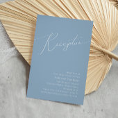 Whimsical Script | Ontvangst van stosterblauwe bru Informatiekaartje