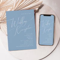 Whimsical Script | Ontvangst van stosterblauwe bru