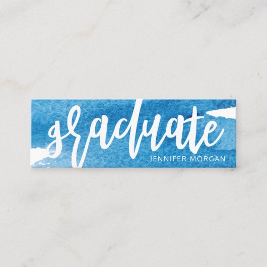 whimsical script penseelstreek afstuderen Name Kaa Mini Visitekaartje (Voorkant)