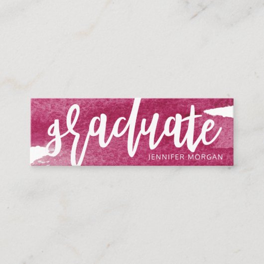 whimsical script penseelstreek afstuderen Name Kaa Mini Visitekaartje (Voorkant)