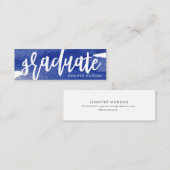 whimsical script penseelstreek afstuderen Name Kaa Mini Visitekaartje (Voorkant / Achterkant)