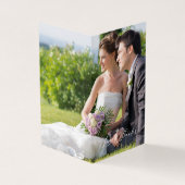 Whimsical Script Photo Romantic Botanical Branches Kaart (Buitenkant)