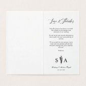 Whimsical Script Photo Romantic Botanical Branches Kaart (Binnenkant ongevouwen)