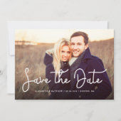 Whimsical Script Photo Wedding Save the Date (Voorkant)