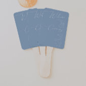 Whimsical Script | Programma Dusty Blue Wedding Handwaaier