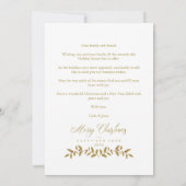 Whimsical Script Quote Photo Christmas Family Gold Feestdagenkaart (Achterkant)