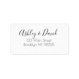 Whimsical Script Return Address Label