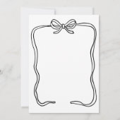 Whimsical Script Ribbon Border Wedding Kaart (Achterkant)