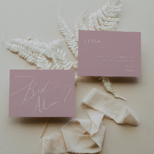 Whimsical Script   Roos Beste man Voorstel Kaart