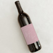 Whimsical Script | Roos Matron of Honor-Voorstel Wijn Etiket