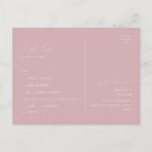 Whimsical Script | Roos Menu Keuze RSVP-Briefkaart (Achterkant)