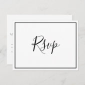 Whimsical Script RSVP Briefkaart (Voorkant / Achterkant)