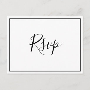 Whimsical Script RSVP Briefkaart