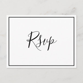 Whimsical Script RSVP Briefkaart