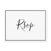 Whimsical Script RSVP Briefkaart