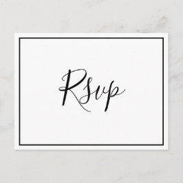 Whimsical Script RSVP Briefkaart