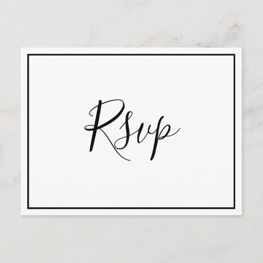 Whimsical Script RSVP Briefkaart (Voorkant)
