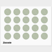 Whimsical Script | Sage Bedankt voor je bruiloft Ronde Sticker (Vel)