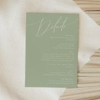 Whimsical Script | Sage Green-gegevens