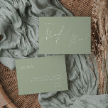 Whimsical Script | Sage Green Maid of Honor Kaart<br><div class="desc">Introductie van ons verbluffende whimsical script | sage green maid of eremcard perfect voor je eenvoudige moderne boho spring viering. Ons elegante ontwerp omvat een levendig helder, pastelkleurpalet met een chic calligraphy script. Of u nu de voorkeur geeft aan een minimalistische of klassieke stijl, ons unieke bewerkbare product biedt luxe...</div>
